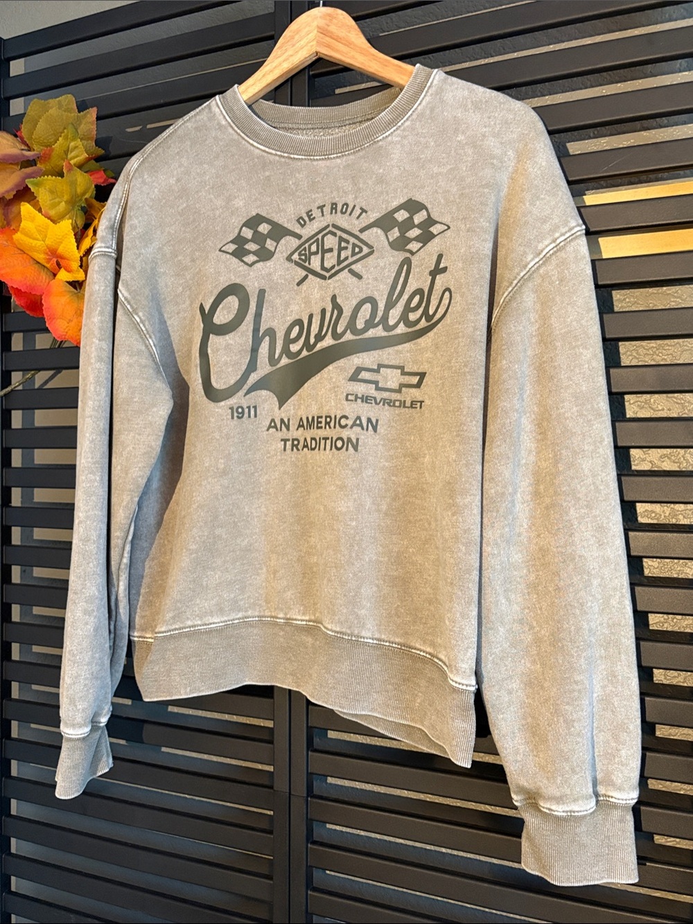 Chevrolet Washed Gray Crewneck Sweatshirt
